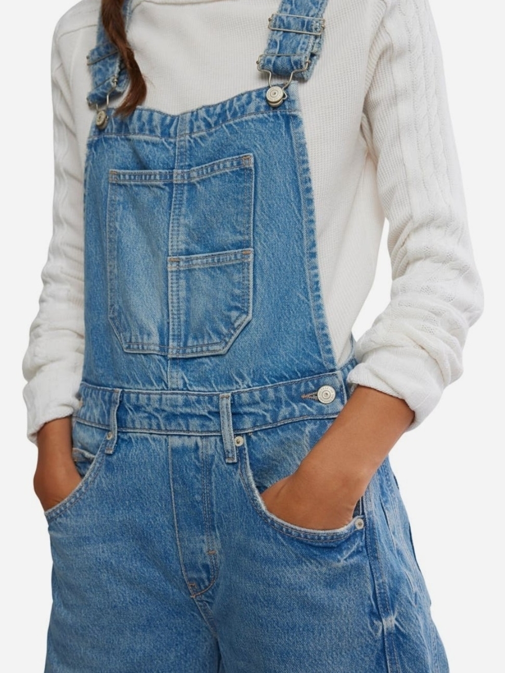 Free People Light Blue Denim Overalls - Picture 3 of 8